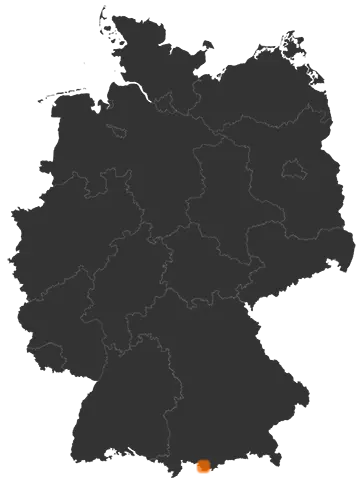 Deutschlandkarte: Wo ist Grainau
