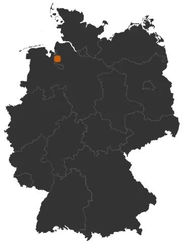 Hagen im Bremischen auf der Kreiskarte