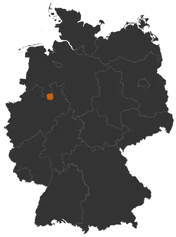 Halle (Westfalen) auf der Kreiskarte