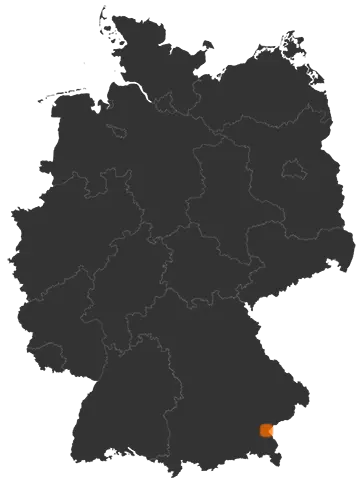 Deutschlandkarte: Wo ist Halsbach