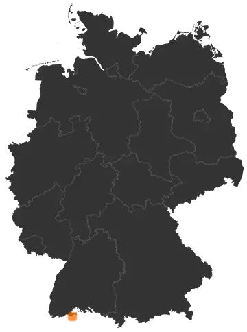 Hohentengen am Hochrhein auf der Kreiskarte