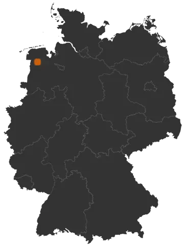 Holtland auf der Kreiskarte