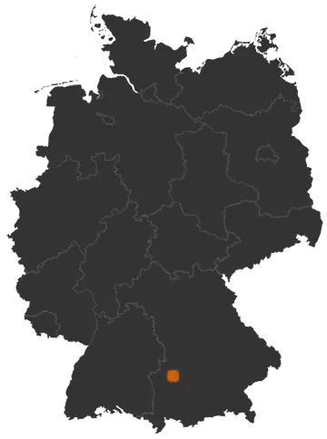 Horgau auf der Kreiskarte