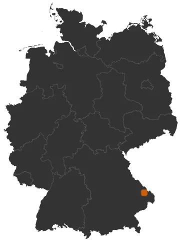 Kirchdorf im Wald auf der Kreiskarte