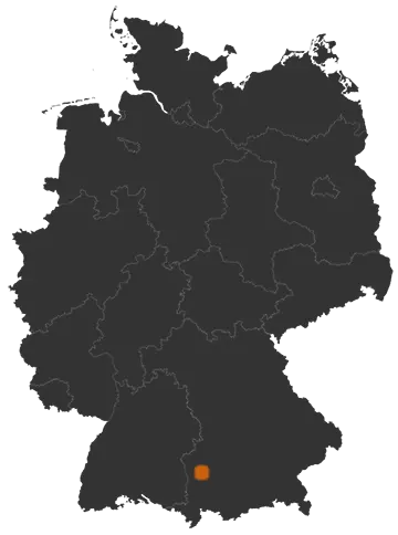 Kirchheim in Schwaben auf der Kreiskarte