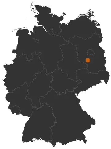 Luckenwalde auf der Kreiskarte