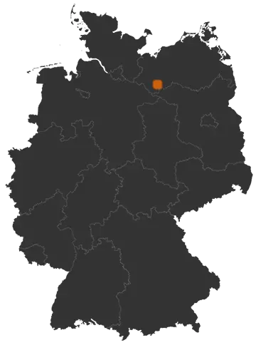 Ludwigslust auf der Kreiskarte