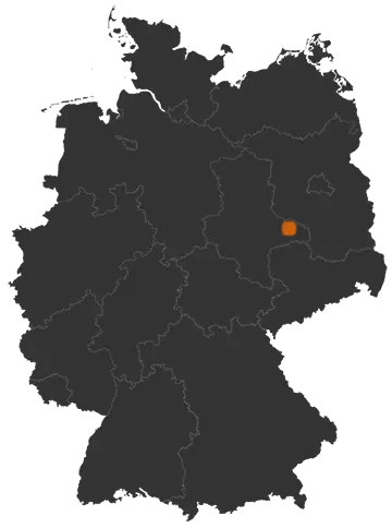 Lutherstadt Wittenberg auf der Kreiskarte