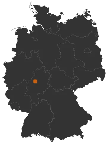 Deutschlandkarte: Wo ist Marburg