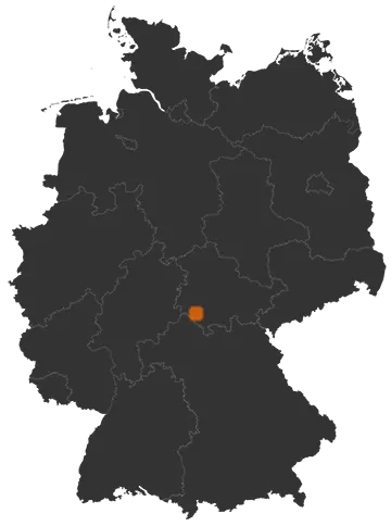 Meiningen auf der Kreiskarte