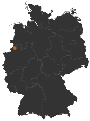 Metelen auf der Kreiskarte