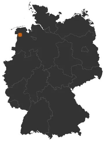Deutschlandkarte: Wo ist Moormerland