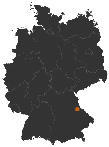 Neunburg vorm Wald auf der Kreiskarte