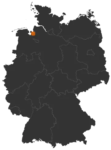 Nordenham auf der Kreiskarte