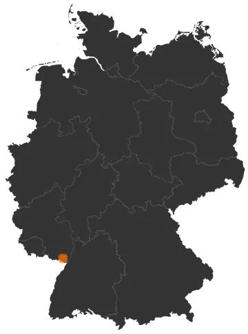 Oberhausen auf der Kreiskarte