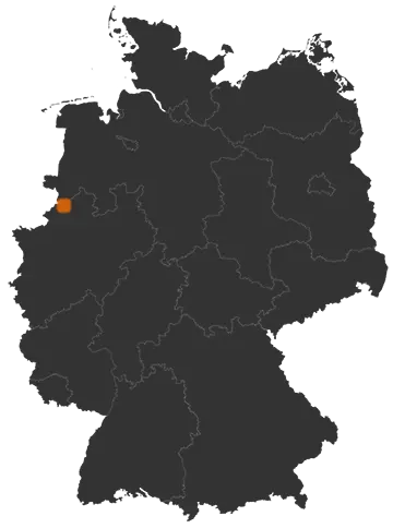 Ochtrup auf der Kreiskarte