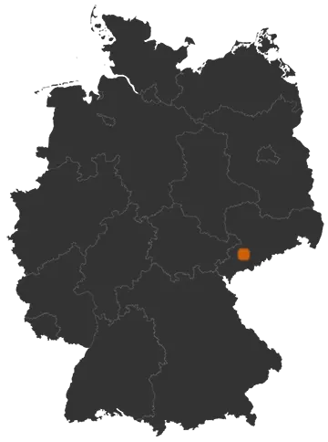 Oelsnitz/Erzgebirge auf der Kreiskarte