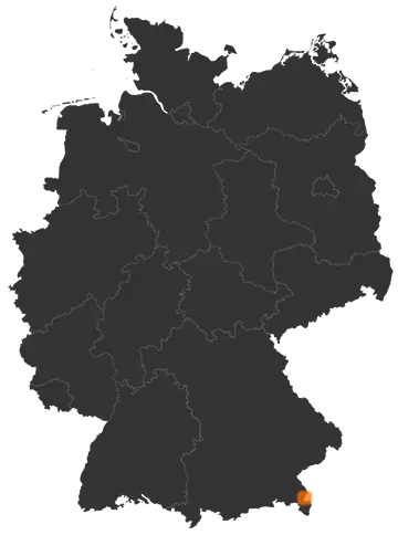 Deutschlandkarte: Wo ist Piding