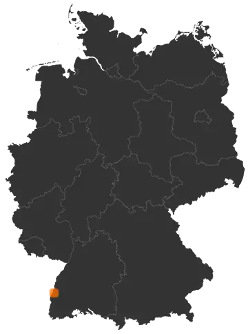 Rheinhausen auf der Kreiskarte