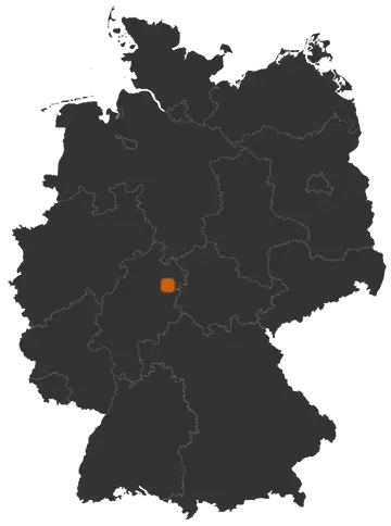 Rotenburg an der Fulda auf der Kreiskarte