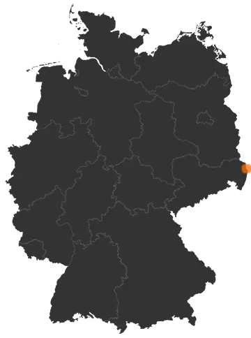 Rothenburg/Oberlausitz auf der Kreiskarte