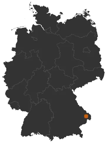 Saldenburg auf der Kreiskarte