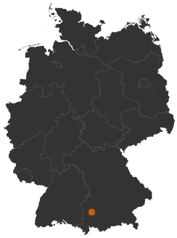 Tussenhausen auf der Kreiskarte