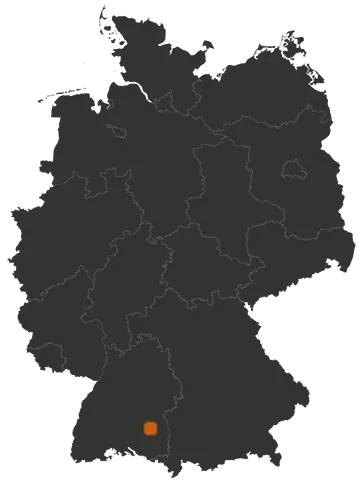 Uttenweiler auf der Kreiskarte