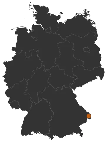 Waldkirchen auf der Kreiskarte