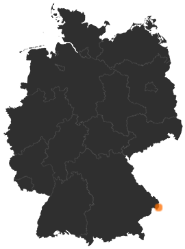 Wegscheid an der deutsch-österreichischen Grenze (Bayern) - Stadtplan