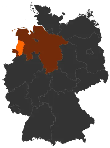 Landkreis Emsland auf der Deutschland-Karte