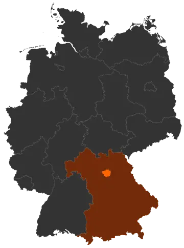 Landkreis Forchheim auf der Deutschland-Karte