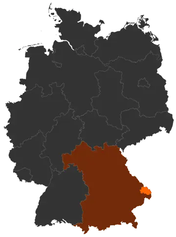 Landkreis Freyung-Grafenau auf der Deutschland-Karte