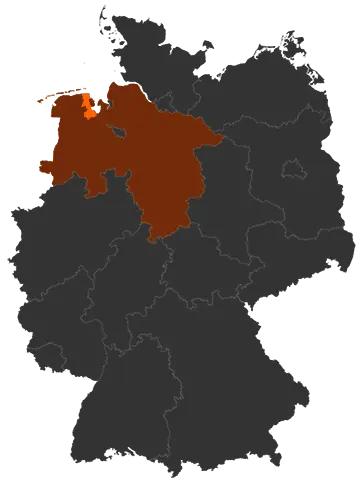 Landkreis Friesland auf der Deutschland-Karte