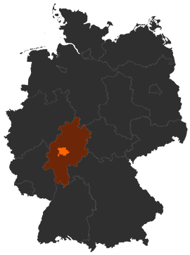 Landkreis Gießen auf der Deutschlandkarte