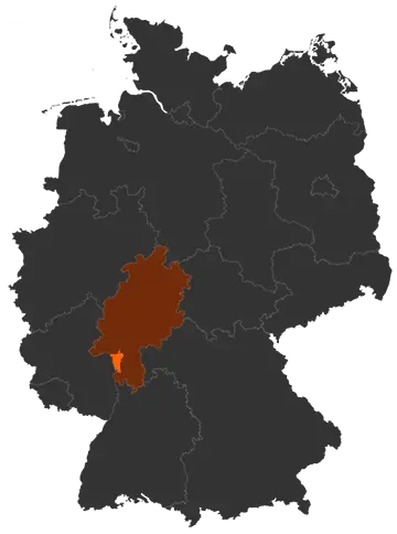 Kreis Groß-Gerau auf der Deutschland-Karte