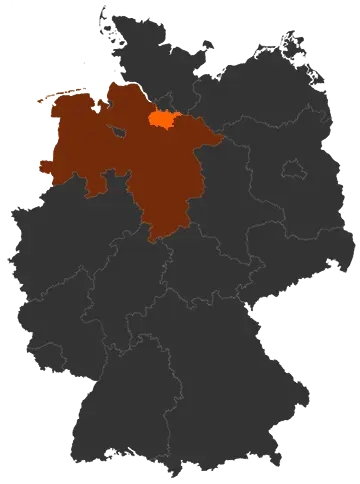 Landkreis Harburg auf der Deutschland-Karte