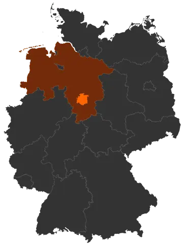 Landkreis Hildesheim auf der Deutschland-Karte