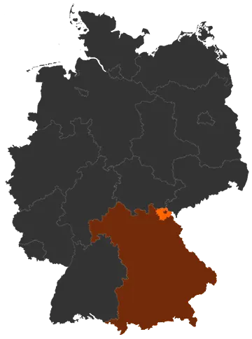 Landkreis Hof auf der Deutschland-Karte