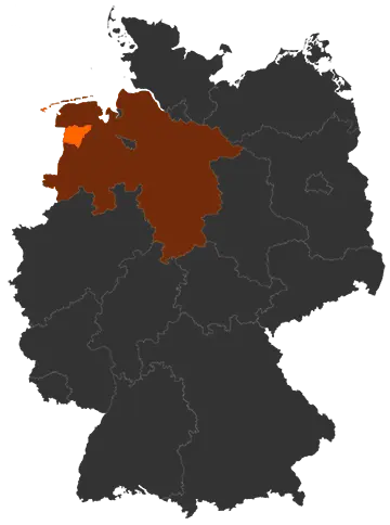 Landkreis Leer auf der Deutschland-Karte