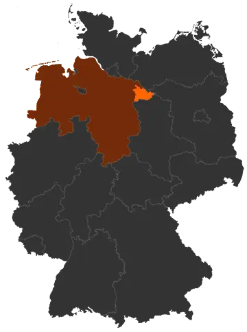 Landkreis Lüchow-Dannenberg auf der Deutschland-Karte