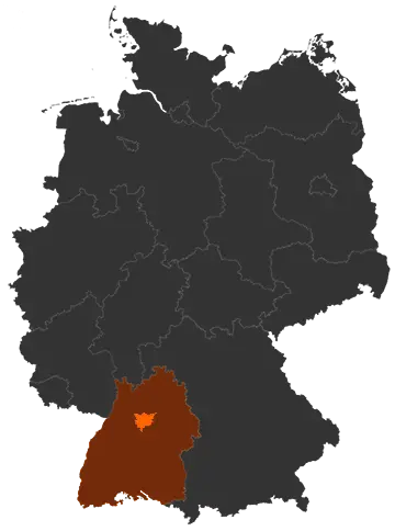 Landkreis Ludwigsburg auf der Deutschland-Karte