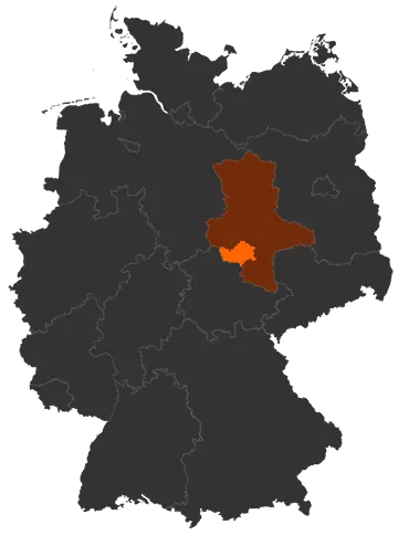 Landkreis Mansfeld-Südharz auf der Deutschland-Karte