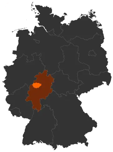 Landkreis Marburg-Biedenkopf auf der Deutschland-Karte