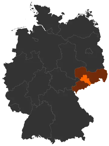 Landkreis Mittelsachsen auf der Deutschland-Karte