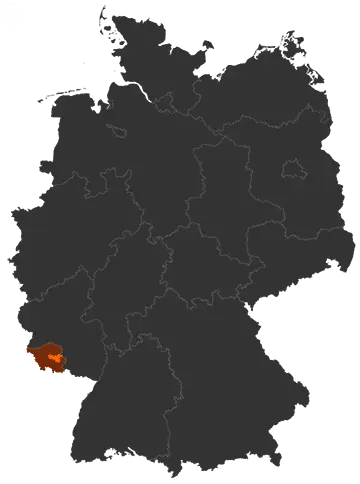 Landkreis Neunkirchen auf der Deutschland-Karte