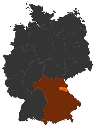 Landkreis Neustadt an der Waldnaab auf der Deutschland-Karte