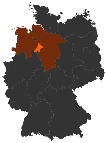 Landkreis Nienburg/Weser auf der Deutschland-Karte