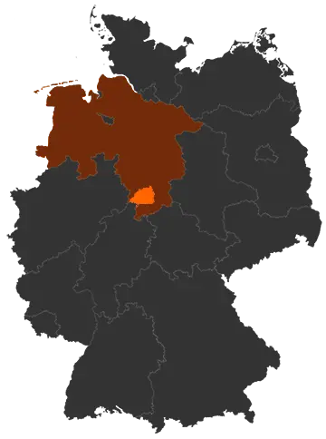 Landkreis Northeim auf der Deutschland-Karte