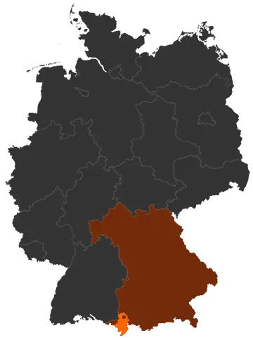 Landkreis Oberallgäu auf der Deutschland-Karte